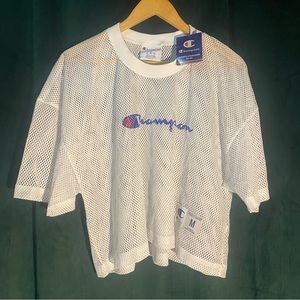 NWT Champion Cropped Mesh Football Jersey